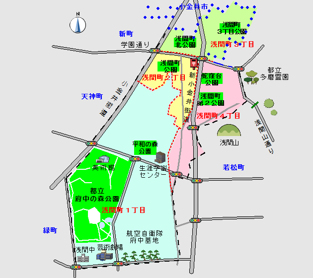 浅間町公園マップ